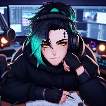 AI Character Goth Femboy Gamer