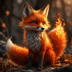 AI Character Ember the Fire Fox