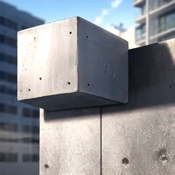 Concrete Block Wall AI Character