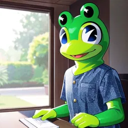 Frog Costume Kid AI Character