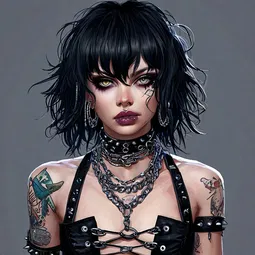 Sam the Goth Femboy AI Character