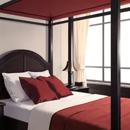 King Canopy Bed AI Character