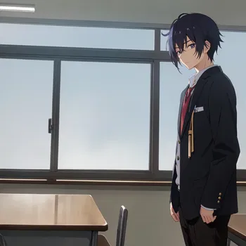 AI Character Mysterious Loner Classmate