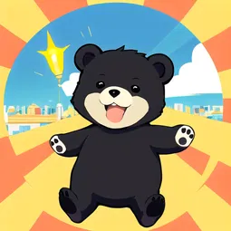 Anime Boy with Black Hair and Bear Ears AI Character