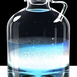 Bottled Water in Glass Bottles AI Character